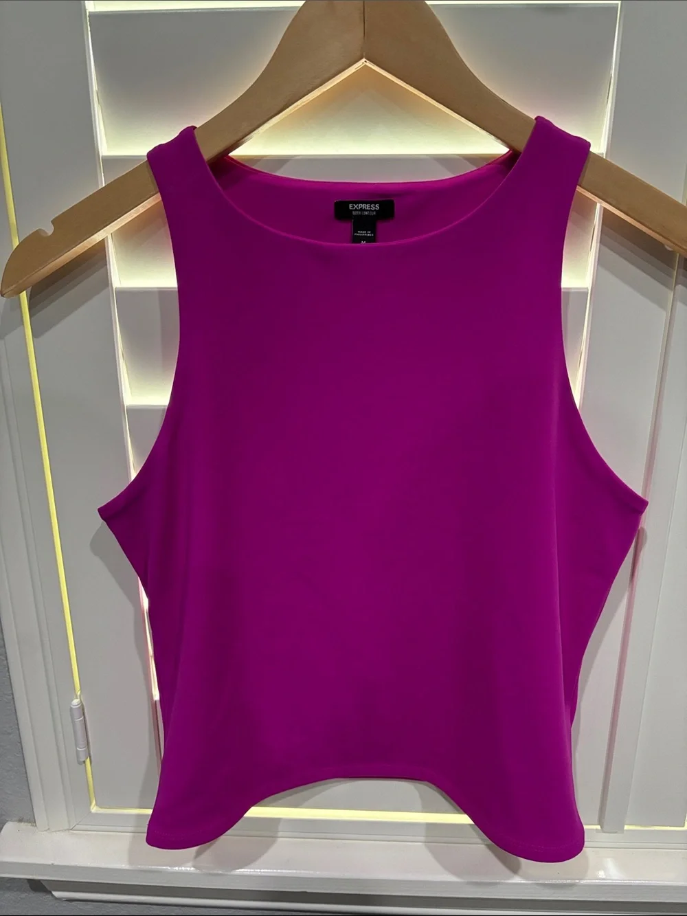 Express Sleeveless Tank Trio in Green, Purple, Fuchsia - Picture 4 of 4